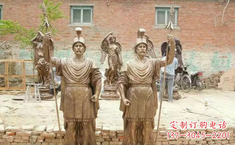益阳古罗马风情,精致雕刻的“战士雕塑”