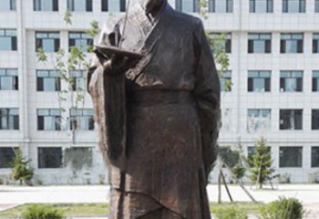 益阳传承古代珍贵文化—祖冲之铜雕塑