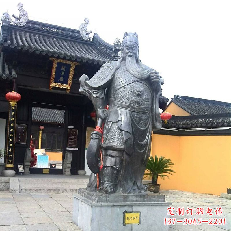 益阳关帝庙关公神像-寺庙景点历史文化名人铜雕