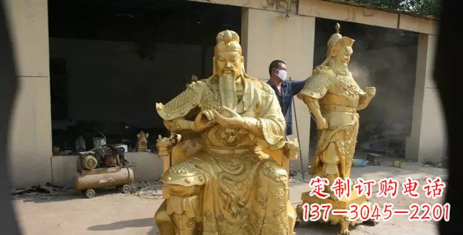 益阳关帝武财神铜雕