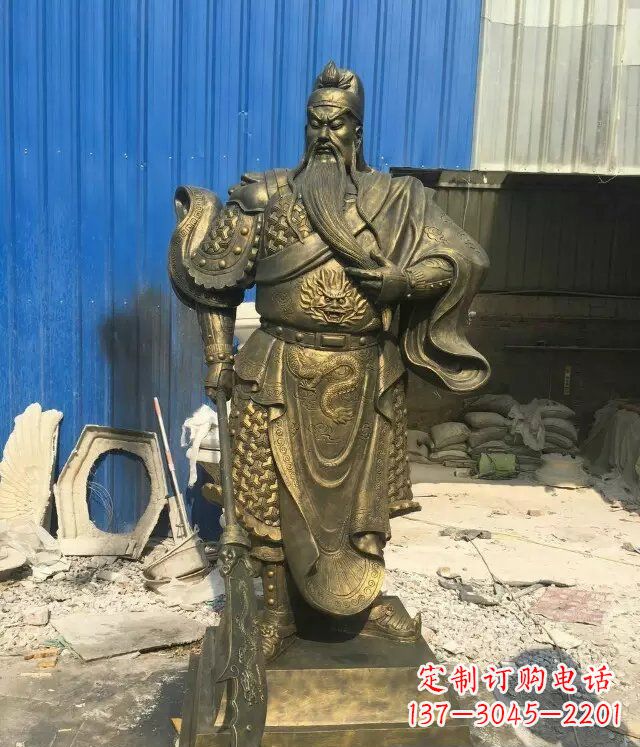 益阳精美雕刻的关公铜雕