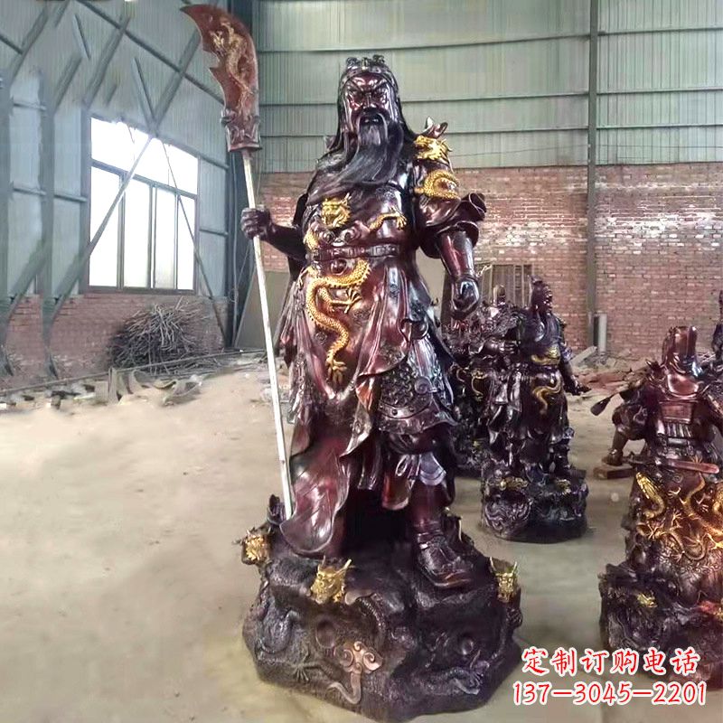 益阳国际级铜雕作品--关公关二爷神像