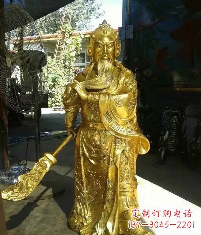 益阳关公提刀武财神铜雕