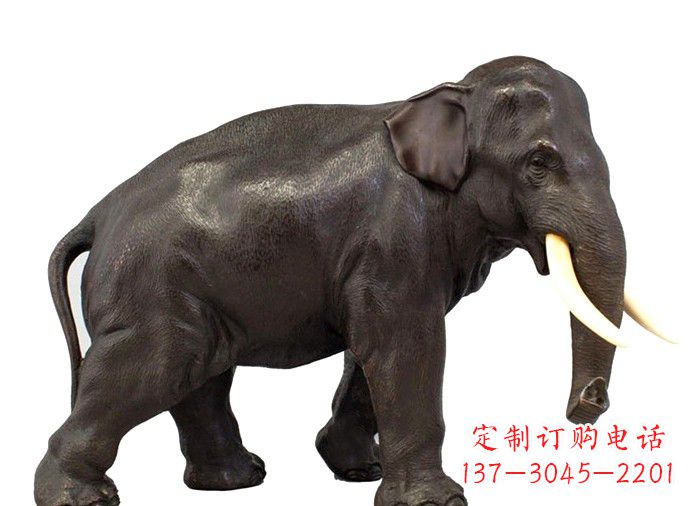 益阳中领雕塑|传递象征意义的铜大象雕塑