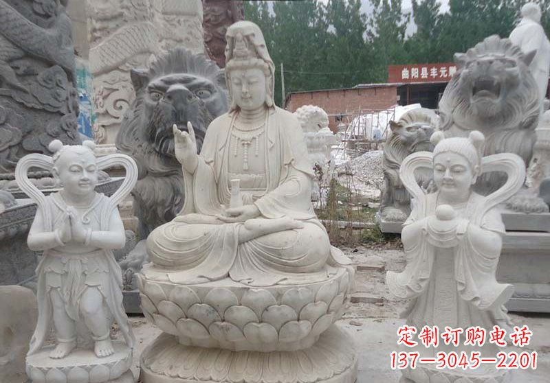 益阳观音菩萨善财童子和龙女雕塑
