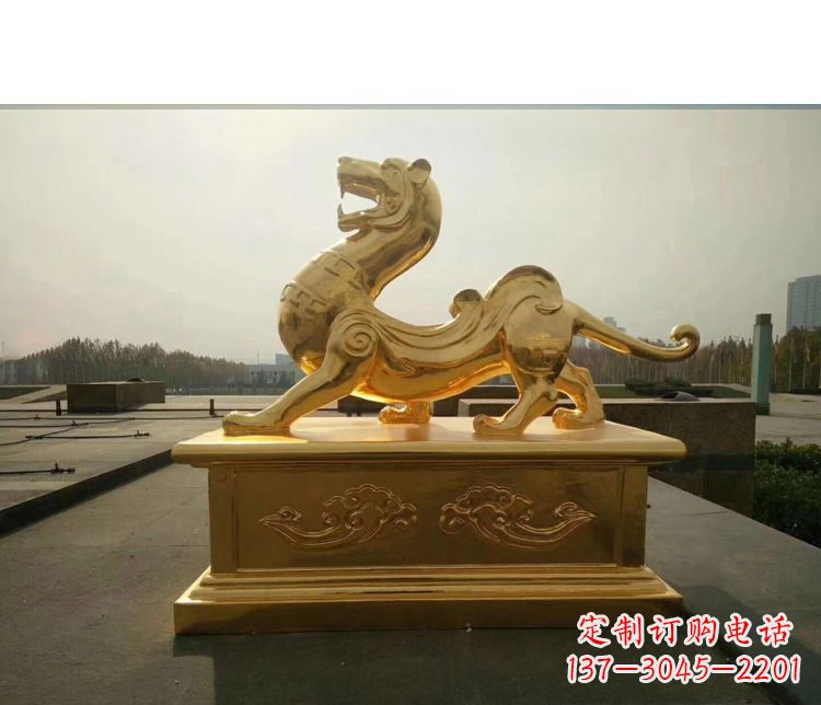 益阳精美雕刻,精致纯铜白虎神兽雕塑