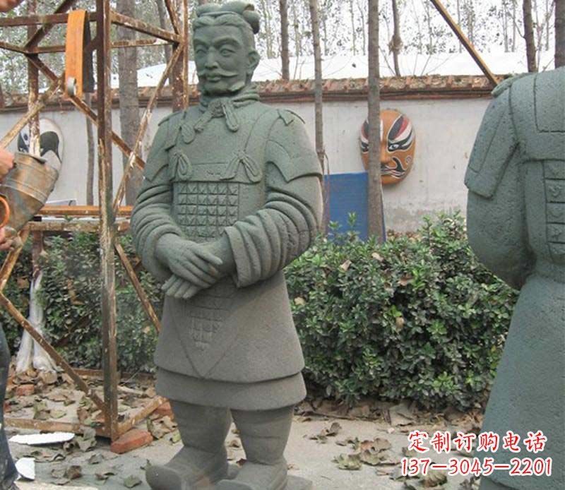益阳蓝鼎中领雕塑|广场兵马俑石雕