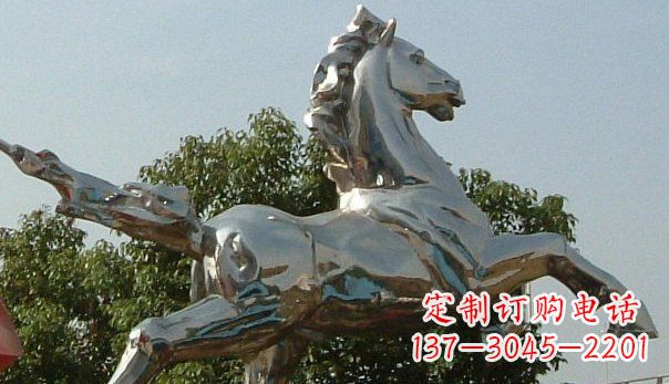益阳精美不锈钢奔马雕塑