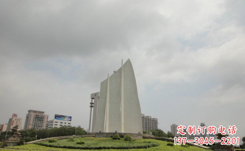 益阳中领雕塑:让你的空间更英伦风——不锈钢抽象船帆雕塑
