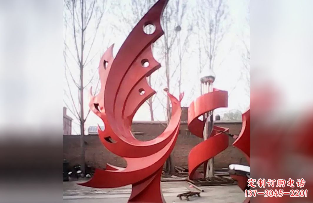益阳中领雕塑凤凰抽象不锈钢雕塑
