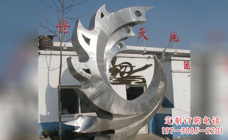 益阳精美不锈钢抽象凤凰雕塑