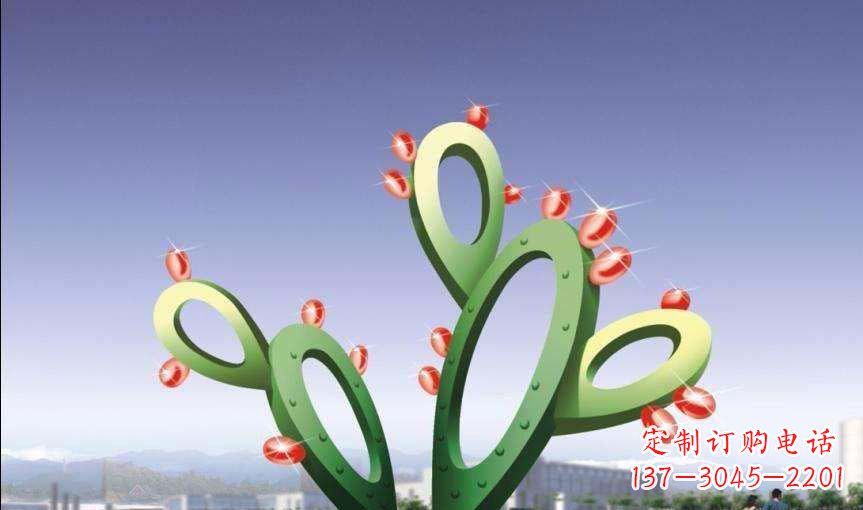 益阳大型不锈钢仙人掌雕塑