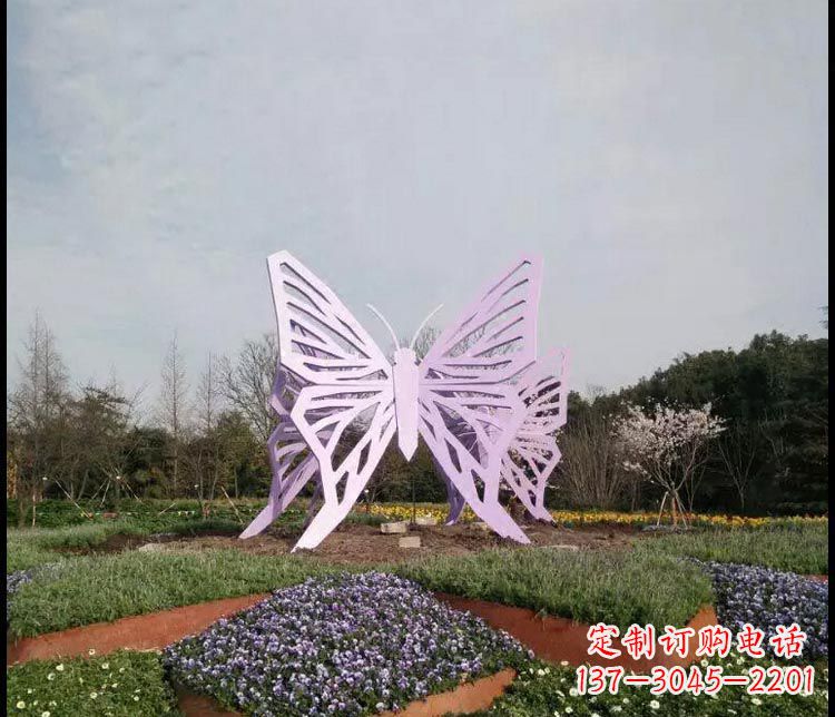 益阳中领雕塑厂家精美不锈钢蝴蝶雕塑