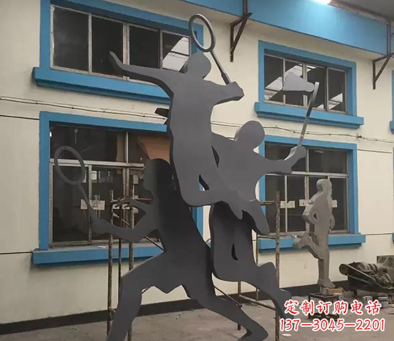 益阳不锈钢羽毛球运动雕塑