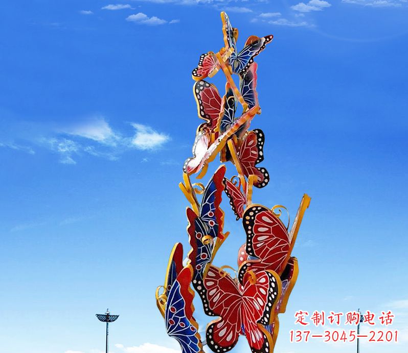 益阳浪漫的不锈钢大型蝴蝶雕塑