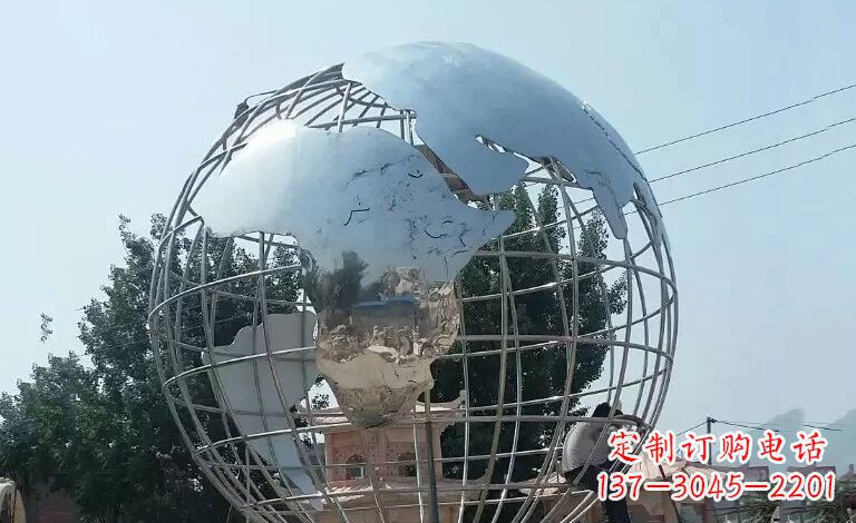益阳用艺术充实空间,精工制作高品质不锈钢地球仪雕塑