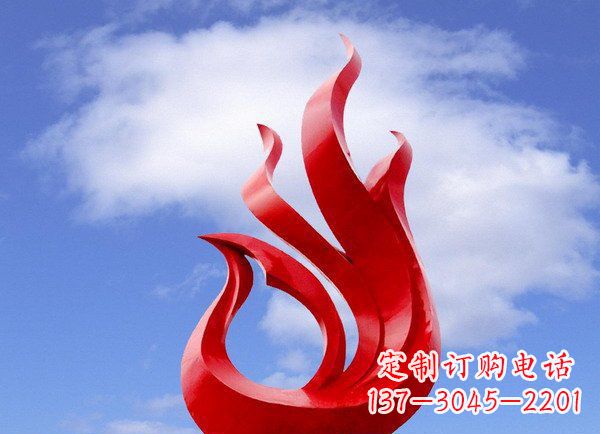 益阳广场不锈钢凤凰雕塑 (2)