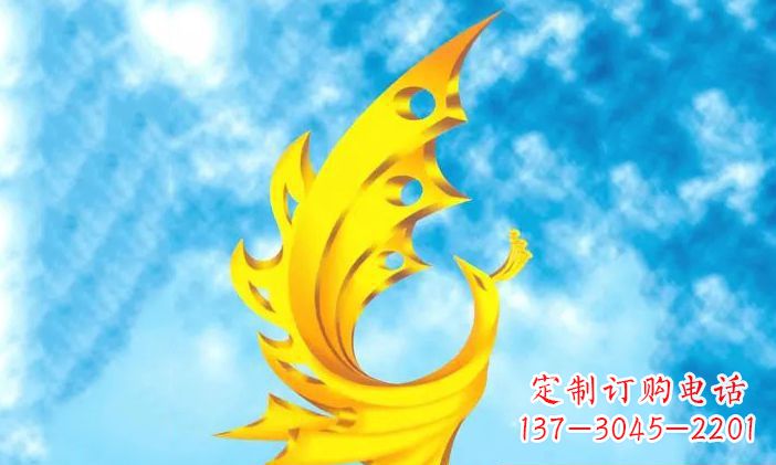 益阳中领雕塑-不锈钢凤凰雕塑
