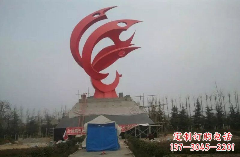 益阳优雅精致的不锈钢凤凰雕塑