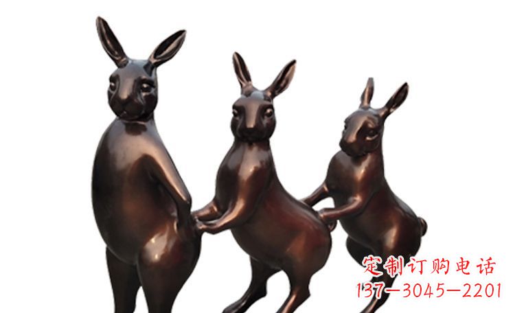 益阳天马行空的不锈钢光面兔子雕塑