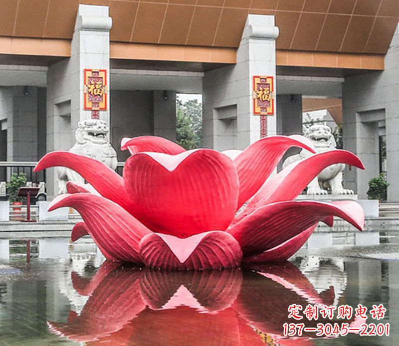 益阳完美满足你的不锈钢荷花雕塑