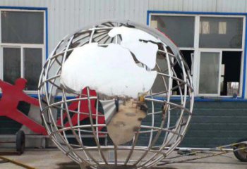 益阳中领雕塑制作专业不锈钢地球仪景观雕塑
