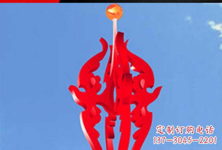 益阳中领雕塑:唯美飘拂的不锈钢火苗雕塑
