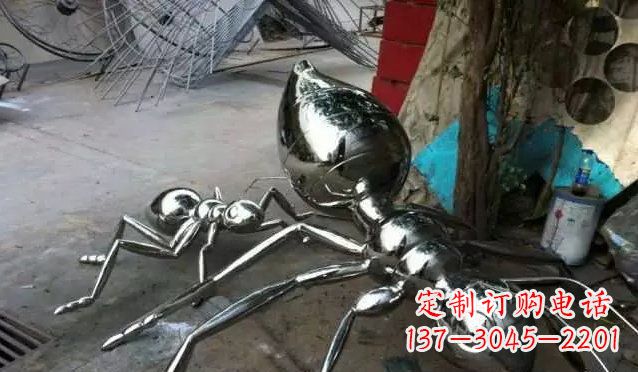 益阳中领雕塑|不锈钢蚂蚁雕塑
