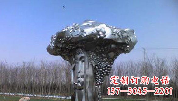 益阳中领雕塑|不锈钢葡萄抽象雕塑