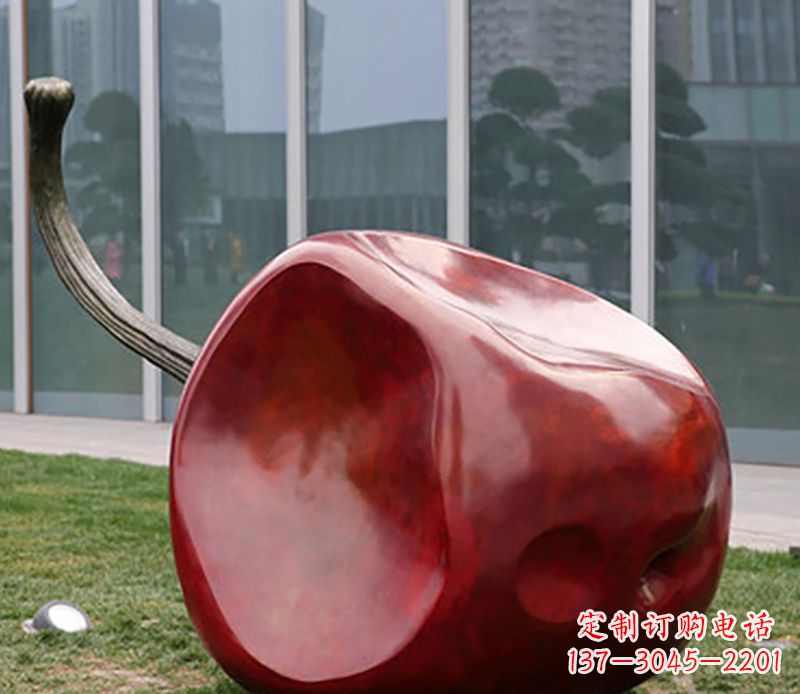益阳优雅大气的不锈钢苹果雕塑