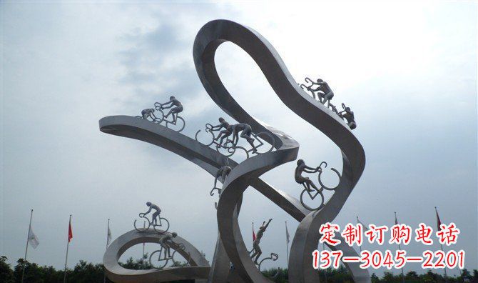 益阳让你个性十足的自行车雕塑