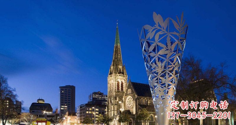 益阳不锈钢树叶雕塑——给现代空间带来优雅古朴之美