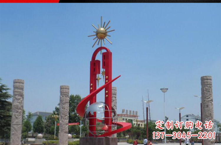 益阳精美不锈钢太阳花雕塑