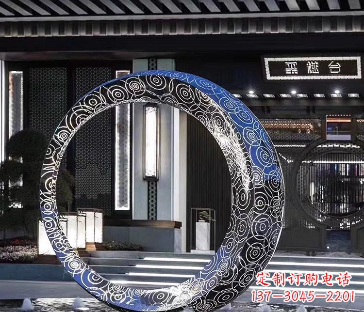 益阳精致圆环喷泉雕塑陪伴你的绿色城市