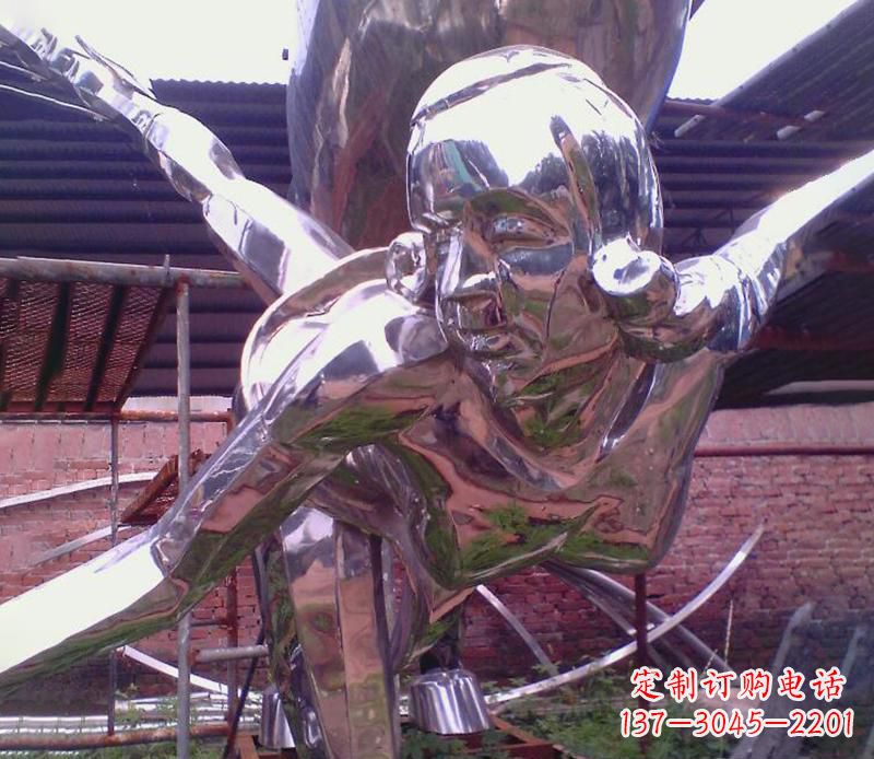 益阳彰显经典风采的不锈钢运动员雕塑