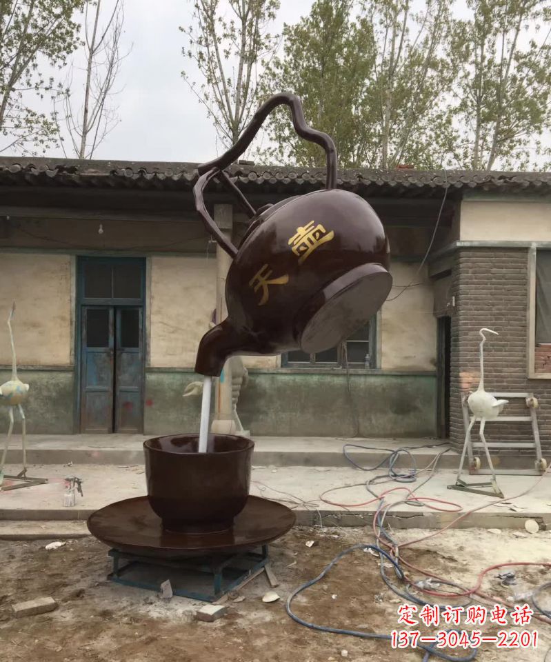 益阳茶壶精美铜雕,为您打造经典景观雕塑