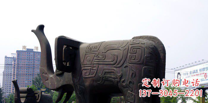 益阳中领雕塑|大象铜雕塑