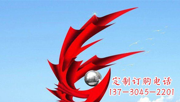 益阳传统凤凰不锈钢雕塑,带来中国传统文化的神秘气息