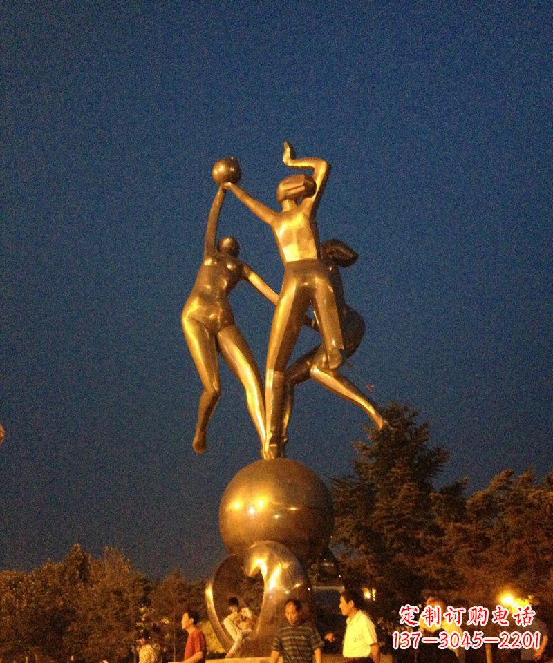益阳艺术化尽展,欣赏活力女孩景观铜雕