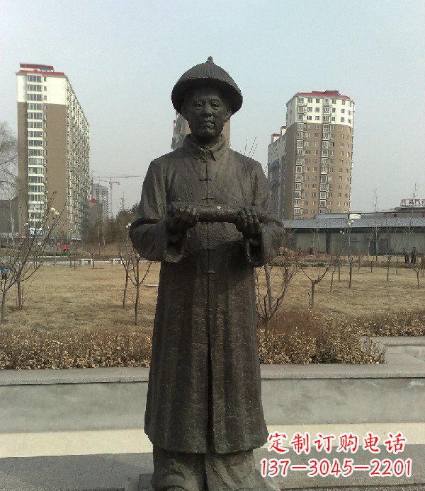 益阳广场地方名人人物铜雕