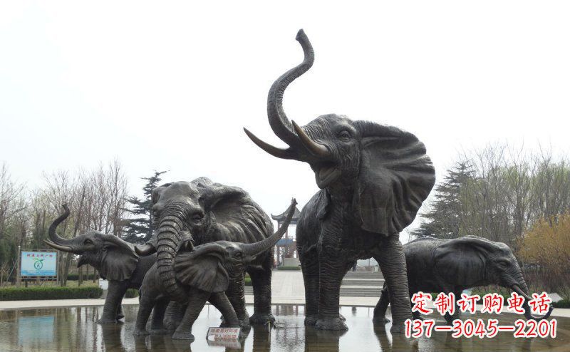 益阳大象玻璃钢雕塑,艺术定制精品