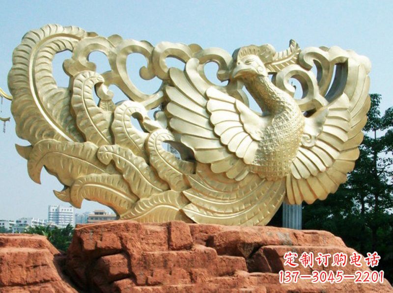 益阳欣赏瑰丽的凤凰铜雕