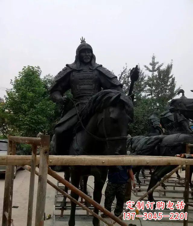 益阳浪漫古将骑马铜雕,让您感受古代将军的风采!