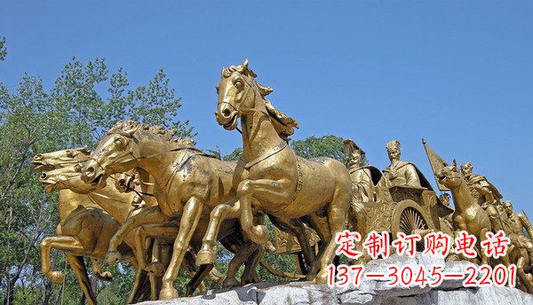 益阳中领雕塑:精美古典马车铜雕