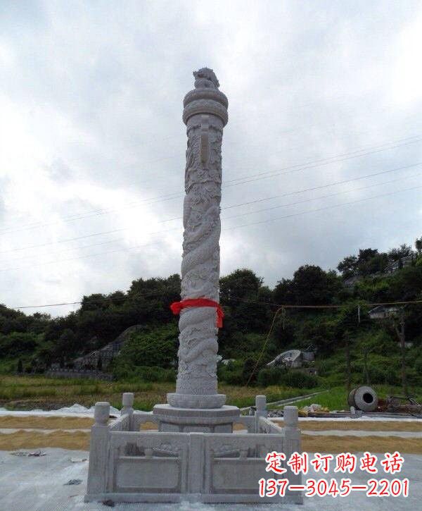 益阳高质感汉白玉华表雕塑,让您的空间时尚更有品位