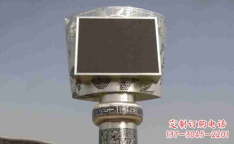 益阳广场火炬不锈钢雕塑_2