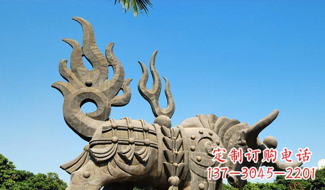 益阳铜牛雕塑,精致美观的热带雕塑