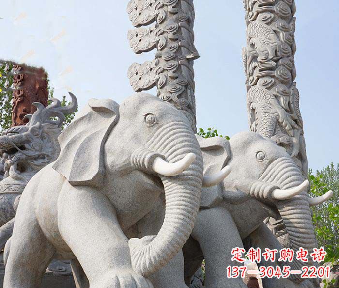 益阳精美大象雕塑,点缀广场雅致之美