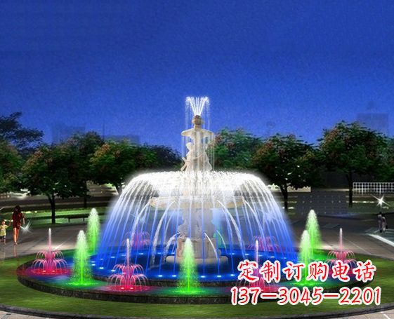 益阳广场景观大型喷泉石雕 (2)
