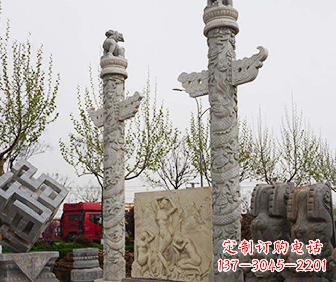 益阳盘龙柱石雕华丽装点美丽家园